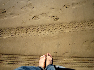 Zehen im Sand